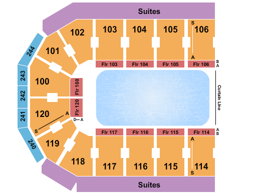 Credit Union of Texas Event Center Frozen Seating Chart